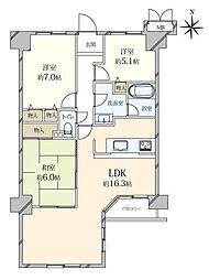 ルネ本山南 3LDKの間取図画像