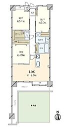 ファミール塚口 1LDKの間取図画像