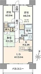 プラウドシティ塚口マークフォレスト 3LDKの間取図画像