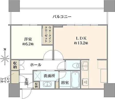 1LDK 間取り