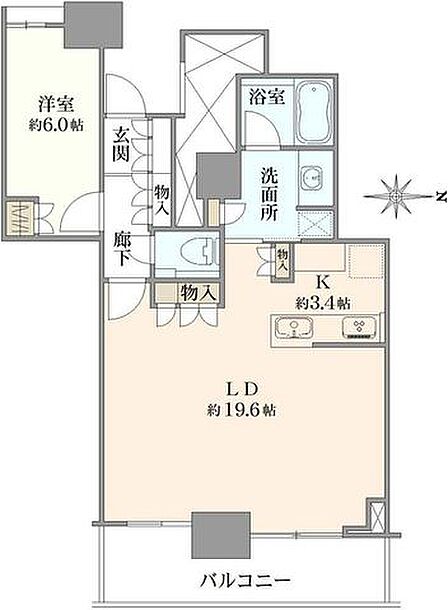 1LDK 間取り
