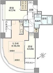 ザ・タワー・グランディア 2LDKの間取図画像