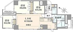 グランドメゾン新宿弁天町 3LDKの間取図画像