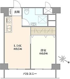 秀和幡ヶ谷レジデンス 1LDKの間取図画像