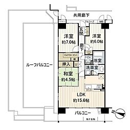 森都OSAKAウエストヴィル 3LDKの間取図画像