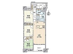 グランレ・ジェイド京都河原町 3LDKの間取図画像