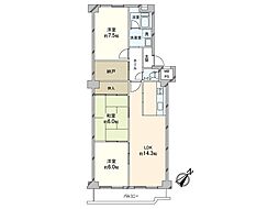 パストラルハイム豊中 3LDKの間取図画像