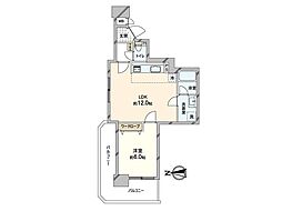 朝日プラザ円山公園 1LDKの間取図画像