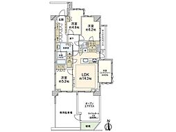 パークホームズ浦和常盤緑彩邸 4LDKの間取図画像