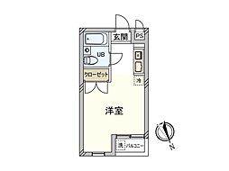 スカイコート生麦5 1Kの間取図画像
