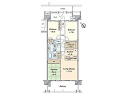 セレナヴィータ新浦安A棟 3LDKの間取図画像
