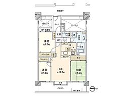 グランスクエア一橋学園壱番街 3LDKの間取図画像
