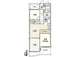 キャニオンマンションひばりケ丘 3LDKの間取図画像