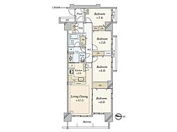 東京ビューマークス 4LDKの間取図画像