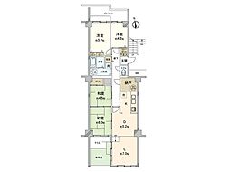シーアイハイツ和光B棟 4LDKの間取図画像