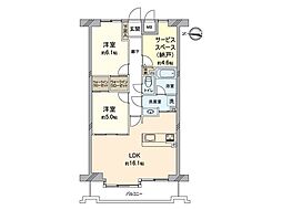 ハイシティ清澄白河ステーションプラザ 2SLDKの間取図画像