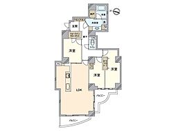 ザ・ガーデンタワーズサンセットタワー 3SLDKの間取図画像