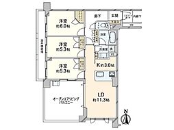 グランシティ大泉学園2 3LDKの間取図画像