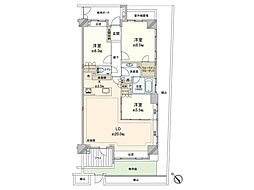 ライオンズ湘南江ノ島シーサイド 3LDKの間取図画像
