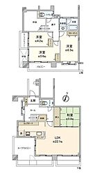 コープ野村高取 4LDKの間取図画像