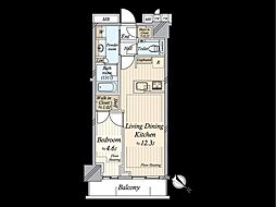 MIDTOWERGRAND 1LDKの間取図画像