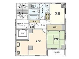 エル・トップワン 2LDKの間取図画像