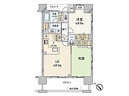 プレジールレジデンス川崎 2LDKの間取図画像