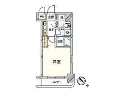 グリフィン横浜・桜木町弐番館 1Kの間取図画像