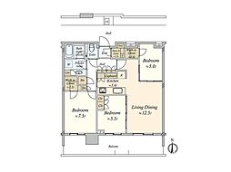 HARUMIFLAGPARKVILLAGET棟 3LDKの間取図画像