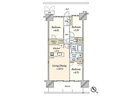 プレミスト有明ガーデンズ 3LDKの間取図画像