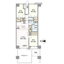 グローリオ瀬田 3LDKの間取図画像
