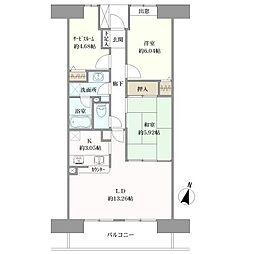 ベルドゥムール柏湯元温泉 2SLDKの間取図画像
