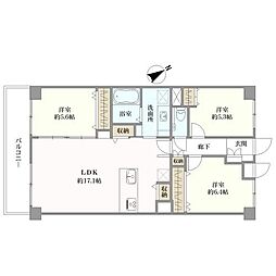 メゾン喜多見 3LDKの間取図画像