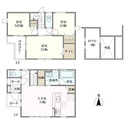 多摩都市モノレール 砂川七番駅 徒歩6分 3LDKの間取り