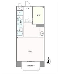 中野ハイム 1LDKの間取図画像