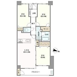 レクセルマンション久米川 3LDKの間取図画像