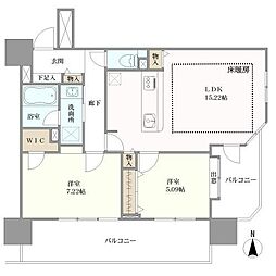 ライオンズマンション高輪 2LDKの間取図画像