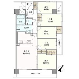 ファミールハイツ八尾A棟 5LDKの間取図画像