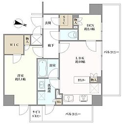 ファインレジデンス住道駅前 1LDKの間取図画像