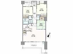ブランズ豊中上野坂駅前レジデンス 3LDKの間取り