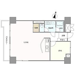 シャンボール大名D 1LDKの間取図画像