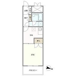 ライオンズマンション舞鶴第3 1DKの間取図画像