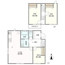 熊本市電A系統 田崎橋駅 3.8km 3LDKの間取り