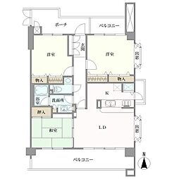 シティマンションアルカサール千葉城 3LDKの間取図画像