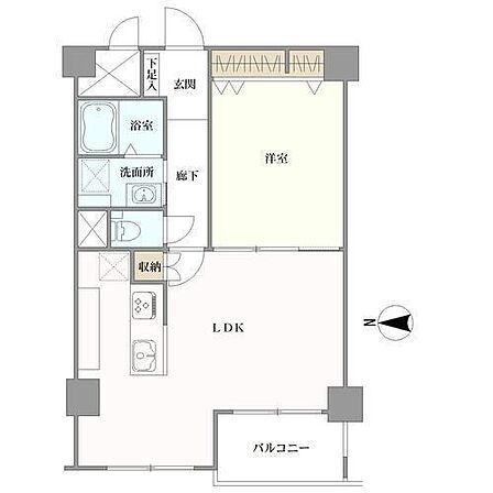 1LDK 間取り
