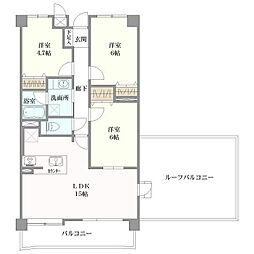 リーベン江波南 3LDKの間取図画像