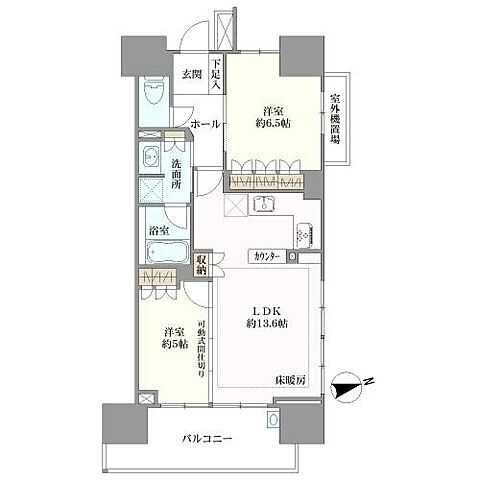 間取り ザ・グランアルト栄 5階/-