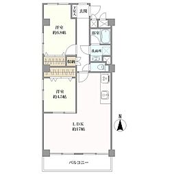 ライオンズマンション久屋通 2LDKの間取図画像