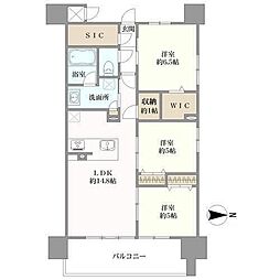 プレサンスグラン丸の内 3LDKの間取図画像