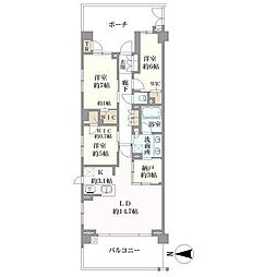 クレストレジデンス横浜 3SLDKの間取図画像
